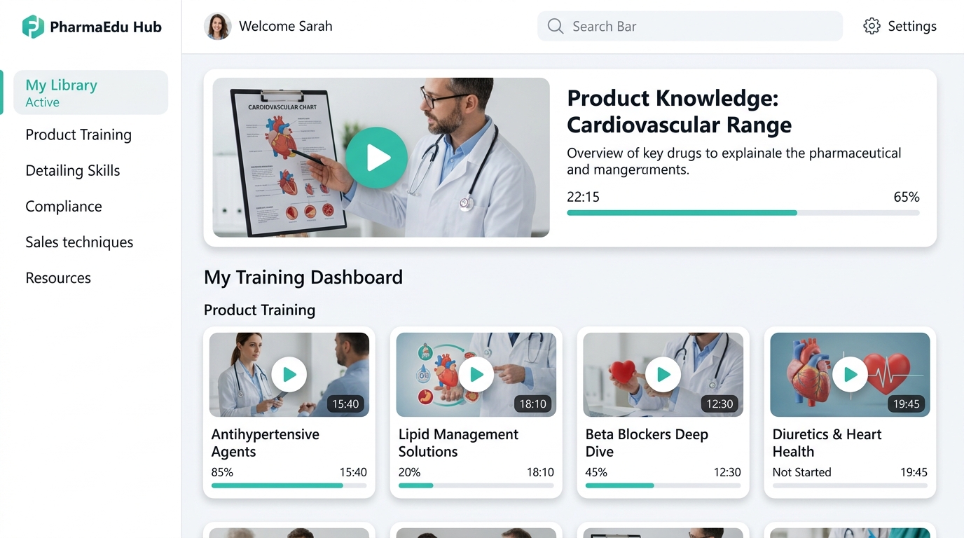 Interactive training videos library