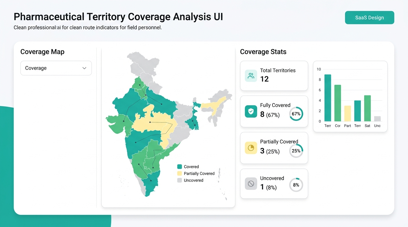 Territory coverage analysis dashboard
